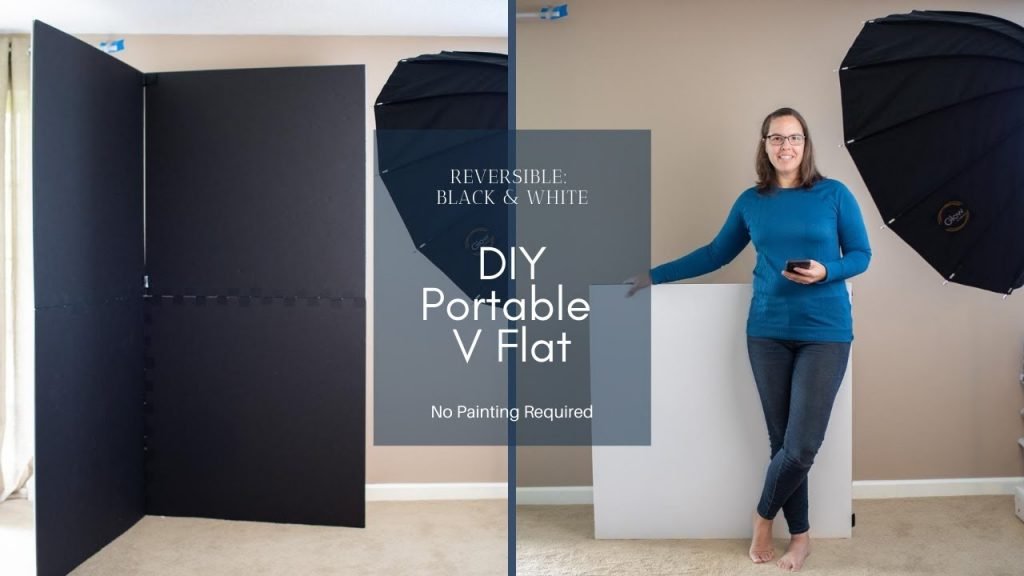 Basic Studio Portrait Lighting Tutorial - How to DIY Portable V Flat - Nicole Bedard