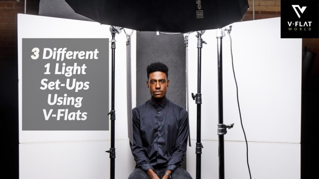 Basic Studio Portrait Lighting Tutorial - V-Flats 3 different 1-Light Setups - John Gress